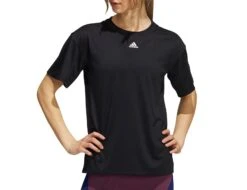 Shirts Aktivkleider Geschaft 14 Adidas - Training 3S AEROREADY Tee - Schwarzes Damen Sportshirt