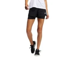 Adidas - Pacer 3S Woven 2-in-1 Shorts - Shorts Damen