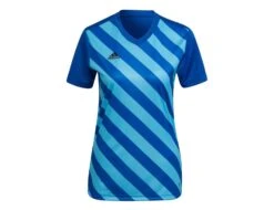 Adidas - Entrada 22 GFX Jersey Women - Blaues Fußballtrikot -Shirts Aktivkleider Geschaft adidas he2988e