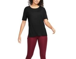 Nike - Yoga Short Sleeve Top - Loose Tee -Shirts Aktivkleider Geschaft nike cj9326 010 1b